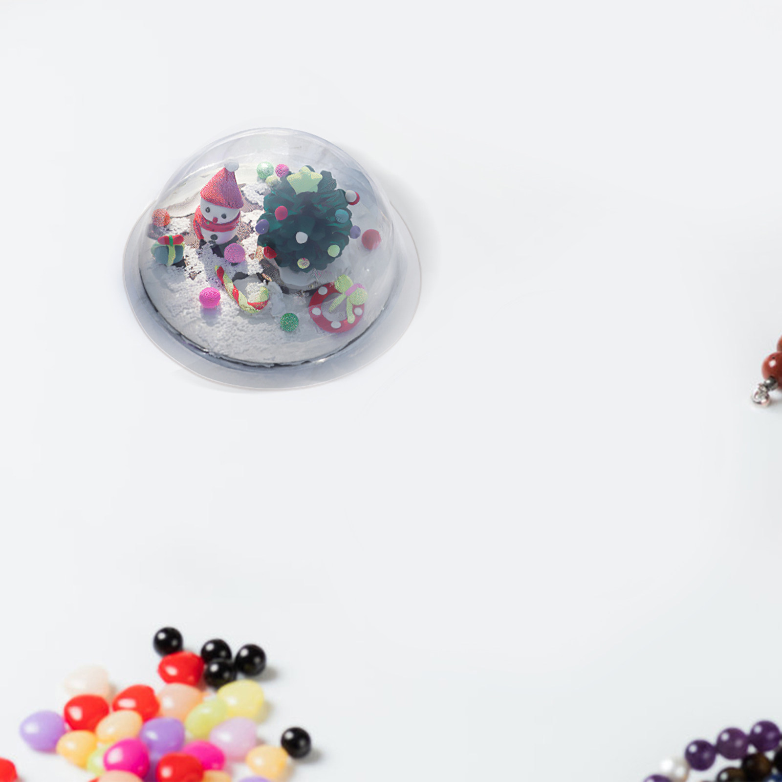 30 szt. Plastikowych półkulek  – Plastic Dome Clear recenzja i cena