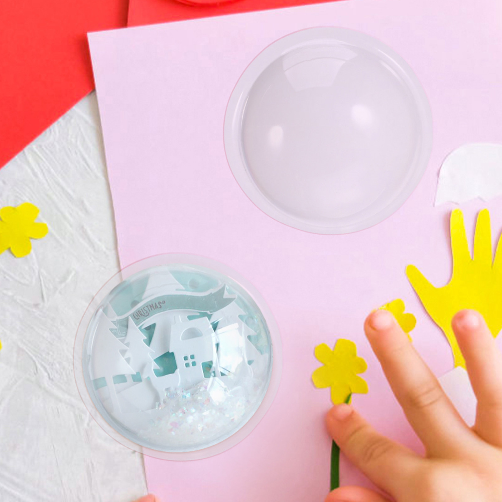 30 szt. Plastikowych półkulek  – Plastic Dome Clear recenzja i cena