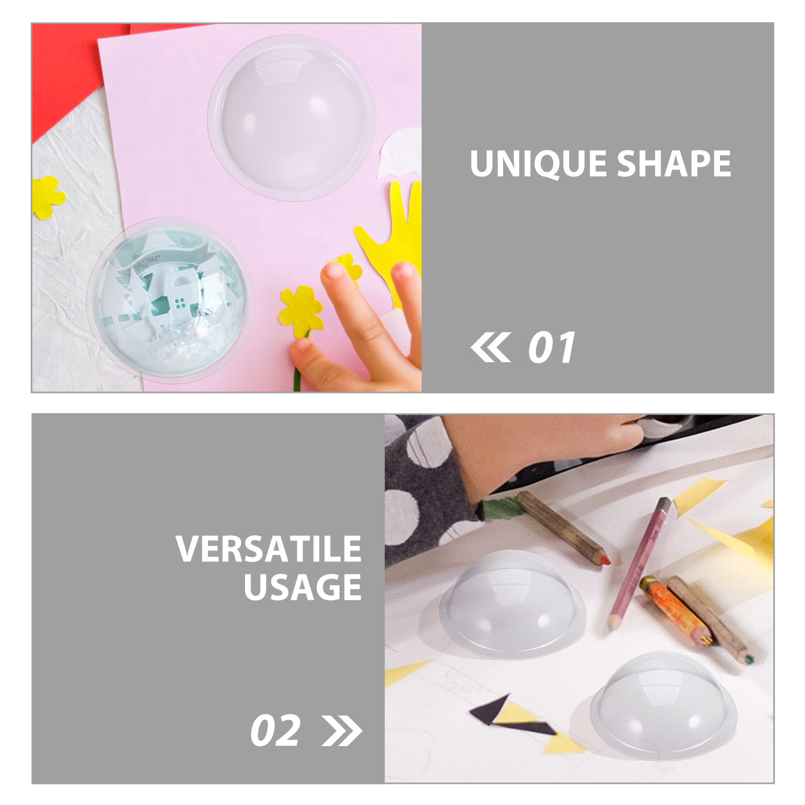 30 szt. Plastikowych półkulek  – Plastic Dome Clear recenzja i cena